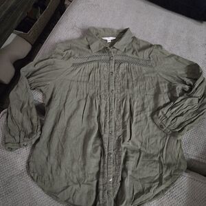 American Eagle Outfitters Olive Green Top